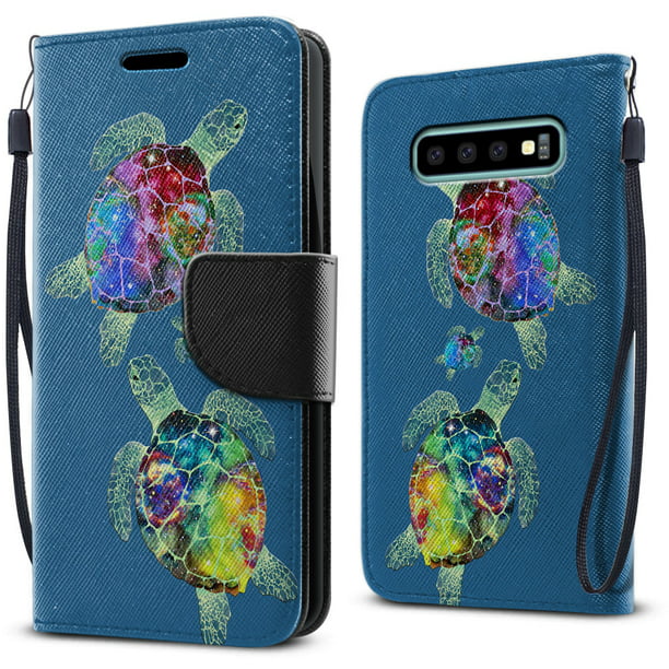 3D Crystal Flower Wallet Case for Samsung Galaxy S10 Plus,Aoucase Cute Pinapple Painted Diamond Magnetic Strap PU Leather Card Slot Shockproof Flip Stand Case with Black Dual-use Stylus,Mint Green 